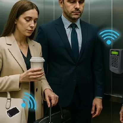 rfid-elevator-access-control-2.4ghz-hands-free-system-for-smarter-and-faster-access-pongee