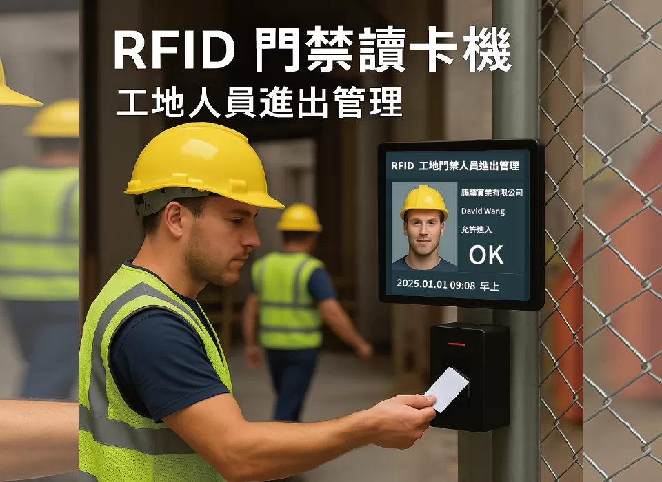 工地人員進出管理系統｜RFID 門禁讀卡機與即時人數統計解決方案