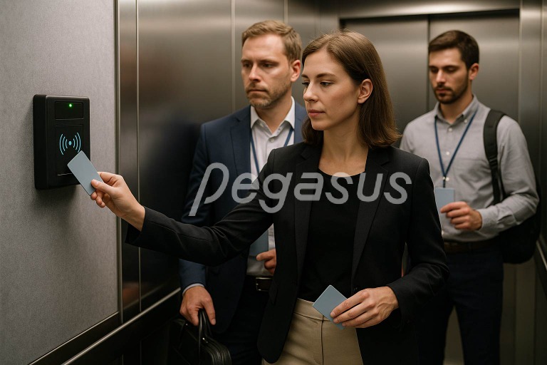 rfid-elevator-access-control-legacy-card-tapping-queue-PEGASUS